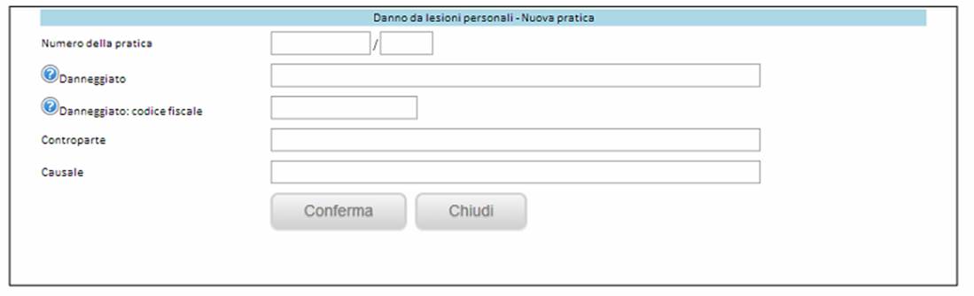 Inserimento Dei Dati Identificativi Di Una Pratica Nuova